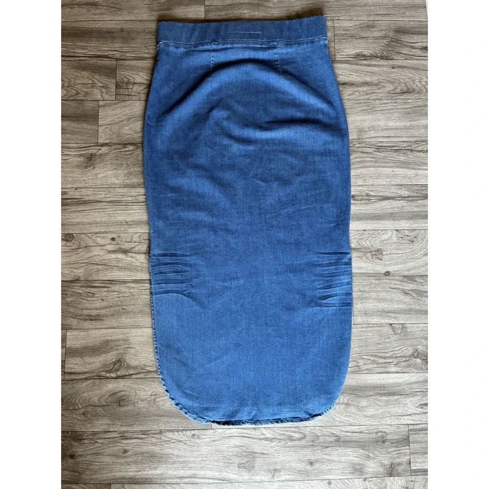 Frank & Eileen Donegal Unforgettable Denim Midi Pencil Skirt Blue Size 8 - Picture 15 of 15